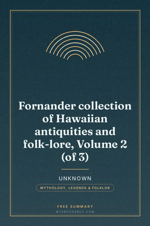 Cover of Fornander collection of Hawaiian antiquities and folk-lore, Volume 2 (of 3)