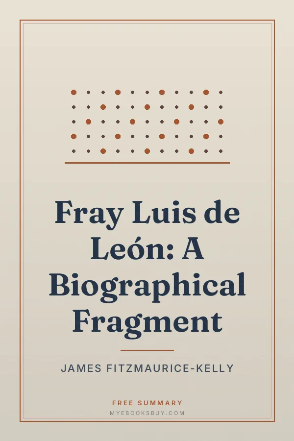 Cover of Fray Luis de León: A Biographical Fragment