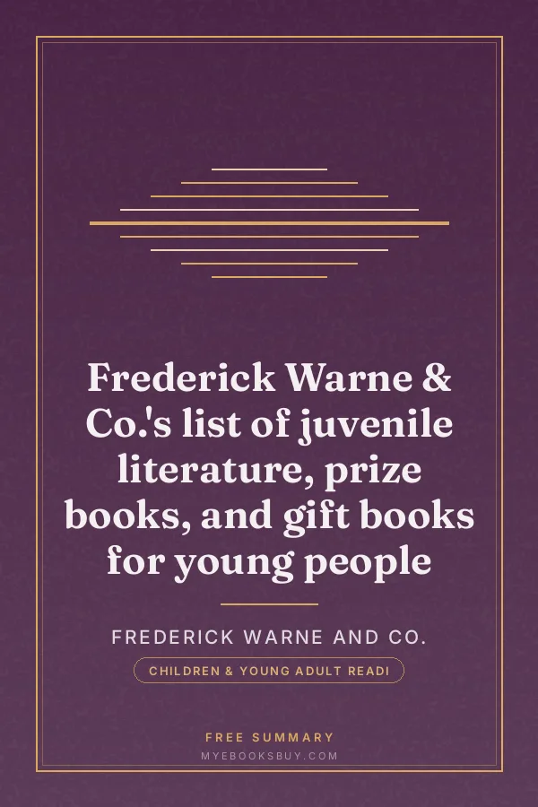 Cover of Frederick Warne & Co.'s list of juvenile literature, prize books, and gift books for young people