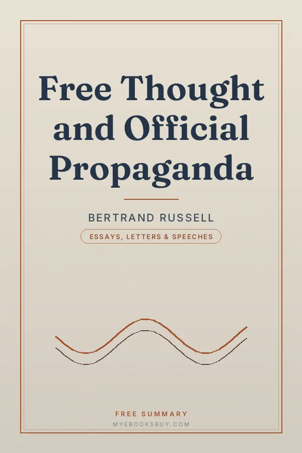 Cover of Free Thought and Official Propaganda