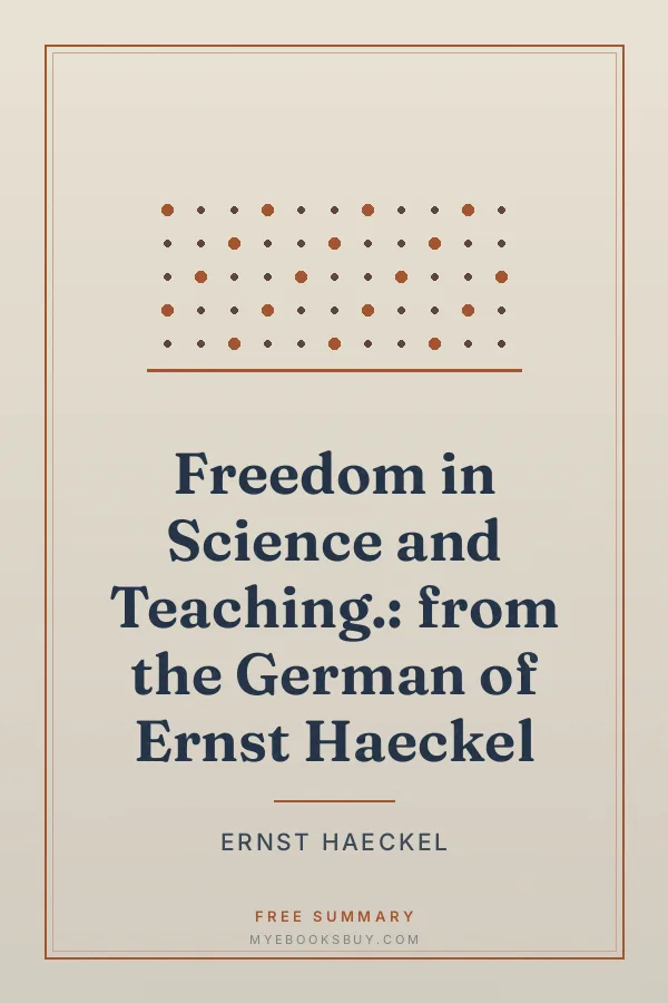 Cover of Freedom in Science and Teaching.: from the German of Ernst Haeckel