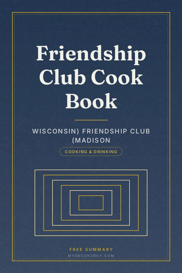 Cover of Friendship Club Cook Book