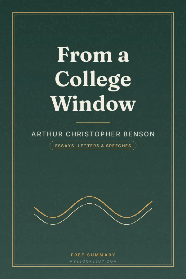 Cover of From a College Window