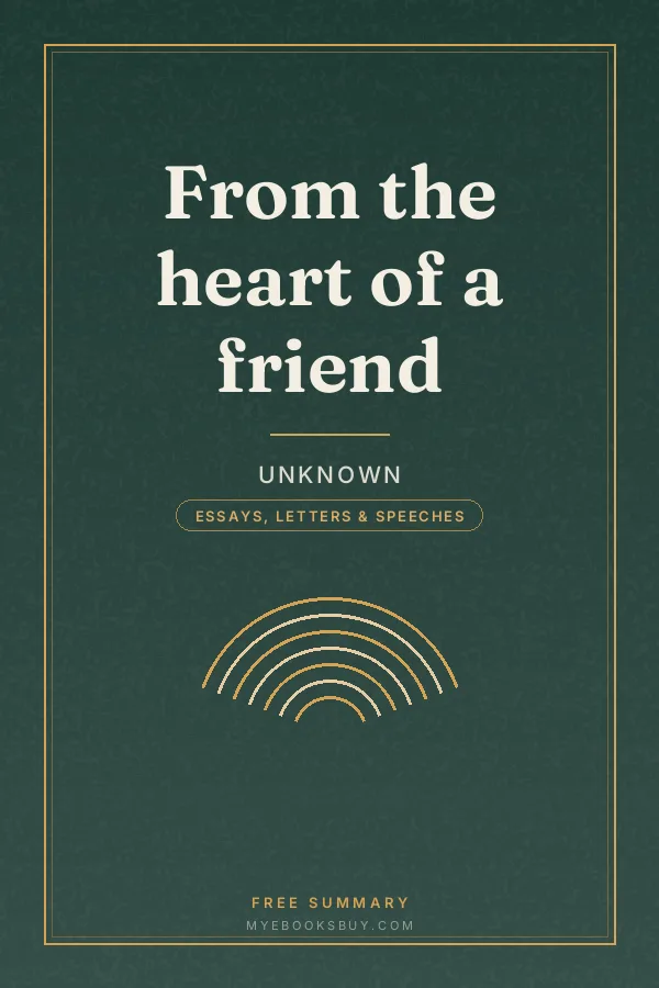 Cover of From the heart of a friend