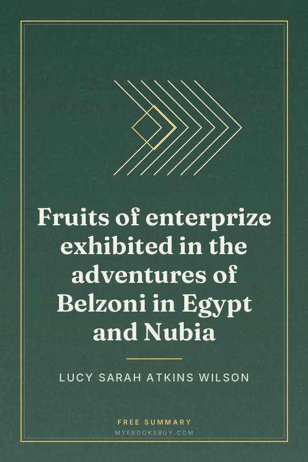 Cover of Fruits of enterprize exhibited in the adventures of Belzoni in Egypt and Nubia