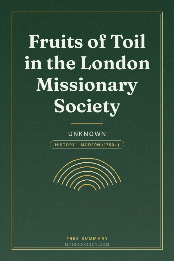 Cover of Fruits of Toil in the London Missionary Society
