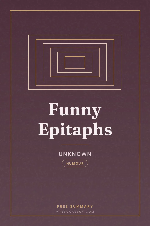 Cover of Funny Epitaphs