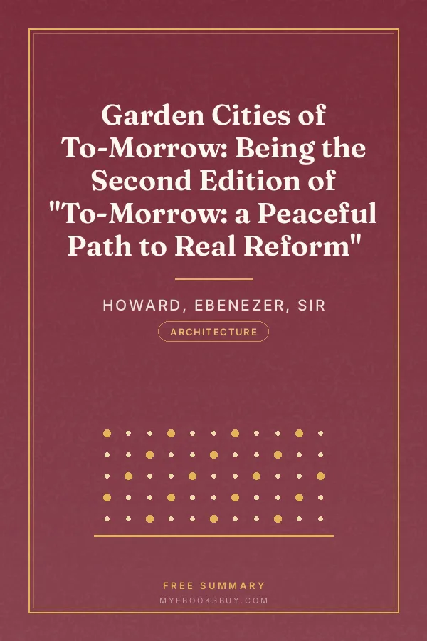 Cover of Garden Cities of To-Morrow: Being the Second Edition of "To-Morrow: a Peaceful Path to Real Reform"