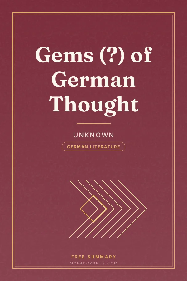 Cover of Gems (?) of German Thought