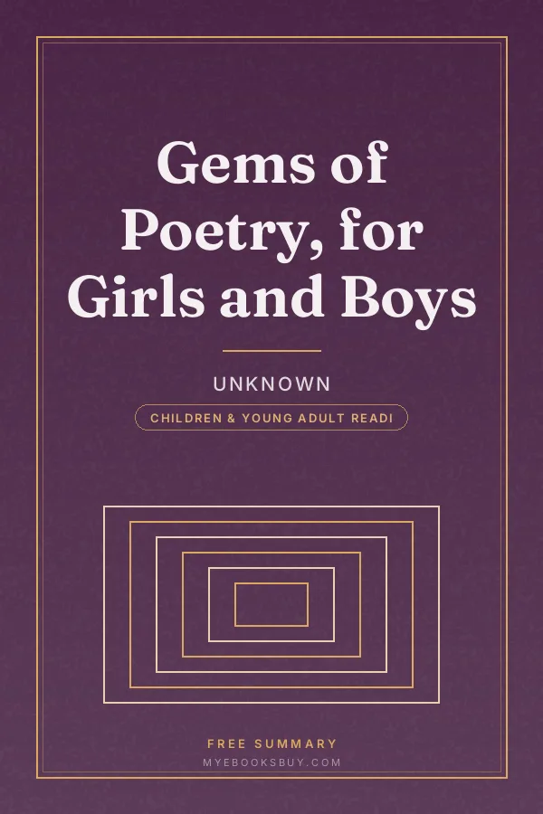 Cover of Gems of Poetry, for Girls and Boys