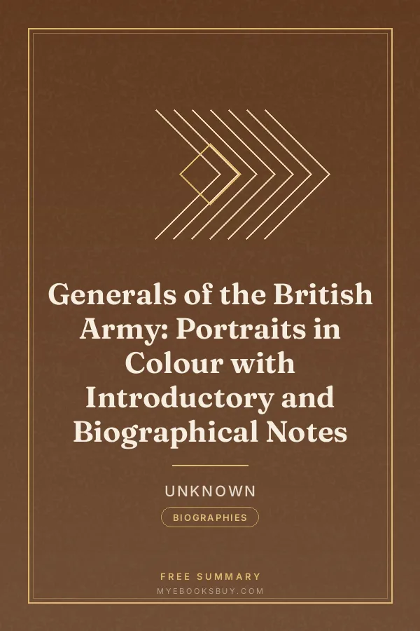 Cover of Generals of the British Army: Portraits in Colour with Introductory and Biographical Notes