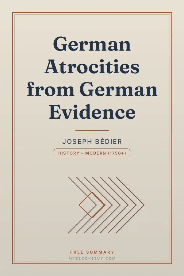 Cover of German Atrocities from German Evidence