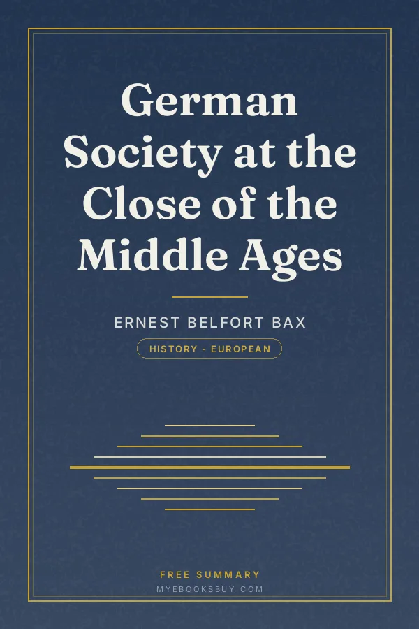 Cover of German Society at the Close of the Middle Ages