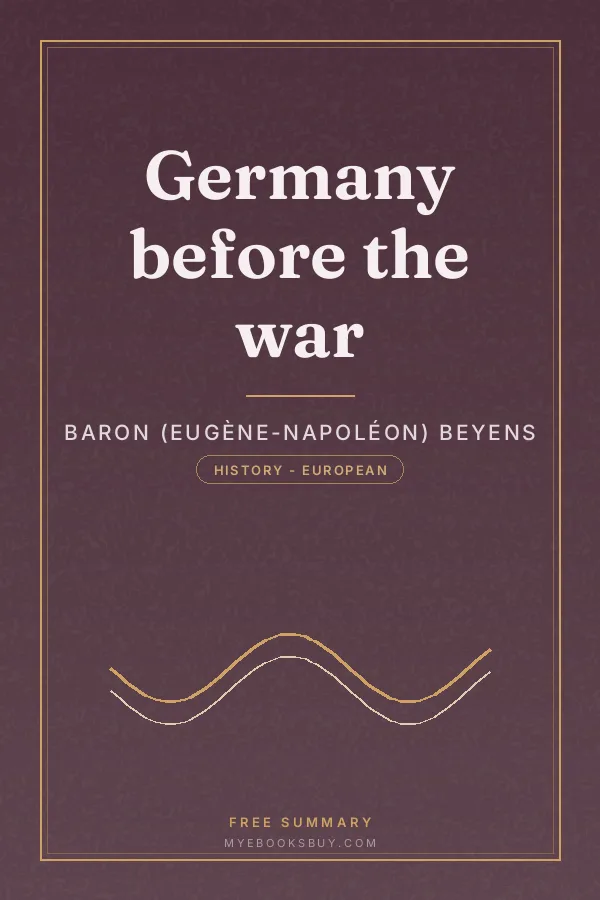 Cover of Germany before the war