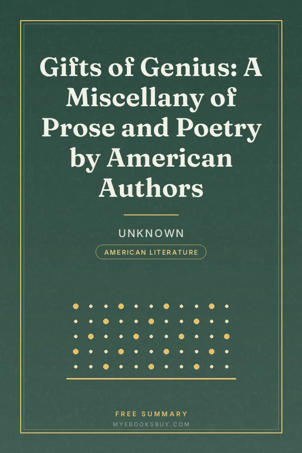 Cover of Gifts of Genius: A Miscellany of Prose and Poetry by American Authors