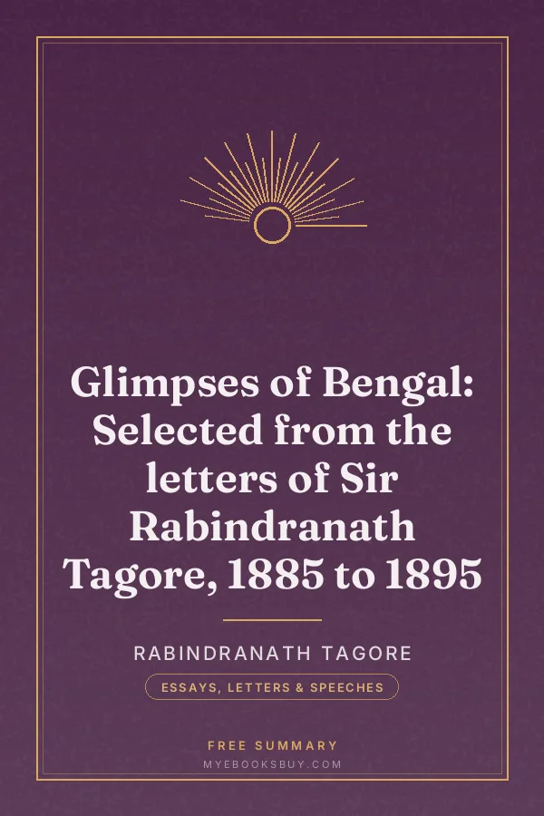 Cover of Glimpses of Bengal: Selected from the letters of Sir Rabindranath Tagore, 1885 to 1895