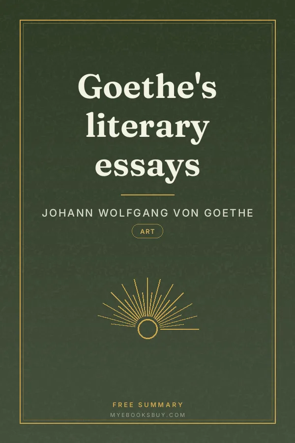 Cover of Goethe's literary essays
