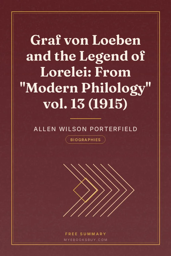 Cover of Graf von Loeben and the Legend of Lorelei: From "Modern Philology" vol. 13 (1915)