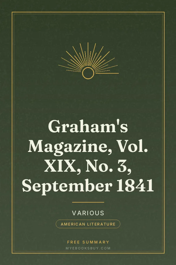 Cover of Graham's Magazine, Vol. XIX, No. 3, September 1841