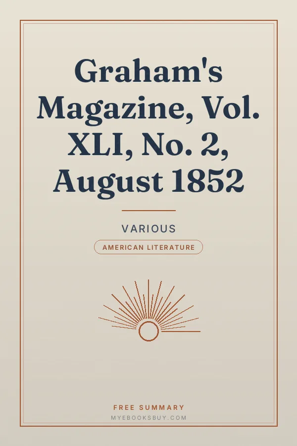 Cover of Graham's Magazine, Vol. XLI, No. 2, August 1852