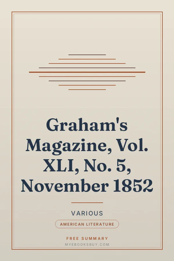 Cover of Graham's Magazine, Vol. XLI, No. 5, November 1852