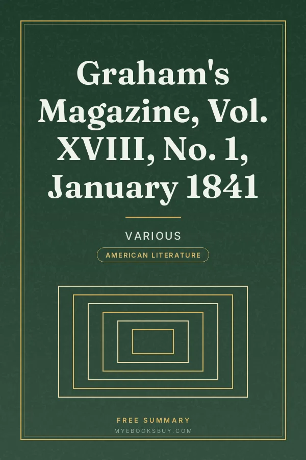 Cover of Graham's Magazine, Vol. XVIII, No. 1, January 1841