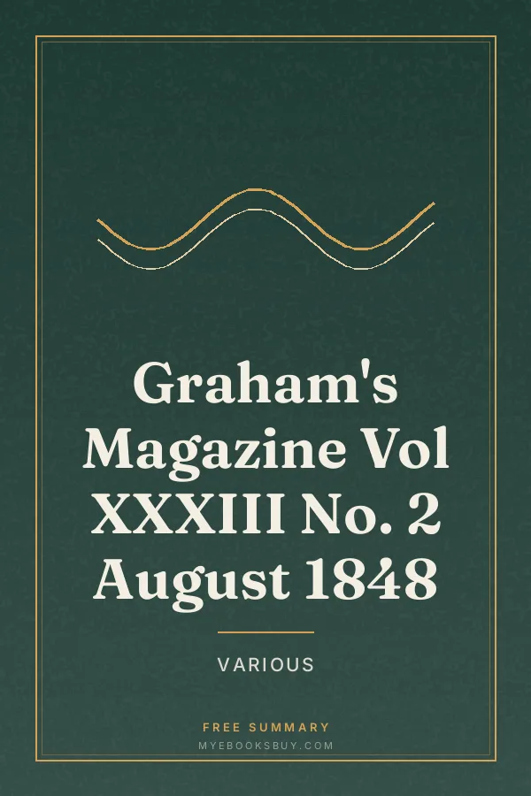 Cover of Graham's Magazine Vol XXXIII No. 2 August 1848