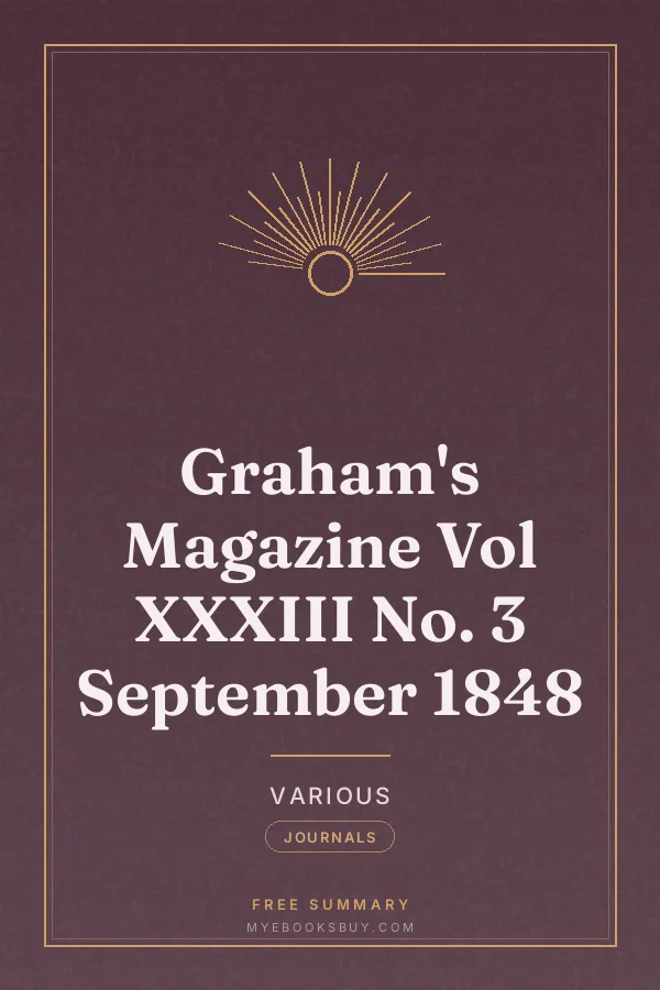 Cover of Graham's Magazine Vol XXXIII No. 3 September 1848