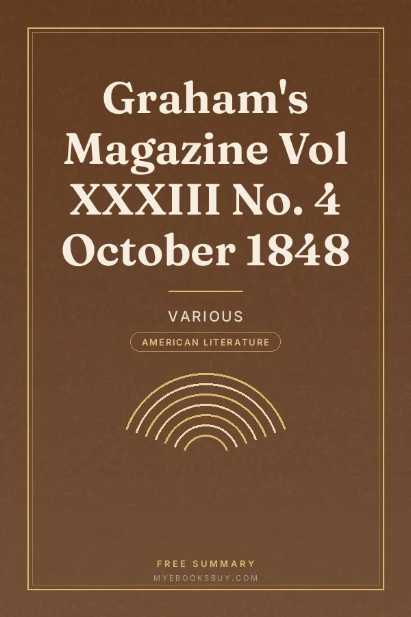 Cover of Graham's Magazine Vol XXXIII No. 4 October 1848