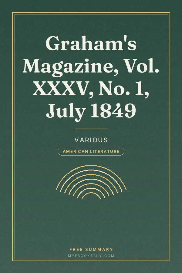 Cover of Graham's Magazine, Vol. XXXV, No. 1, July 1849