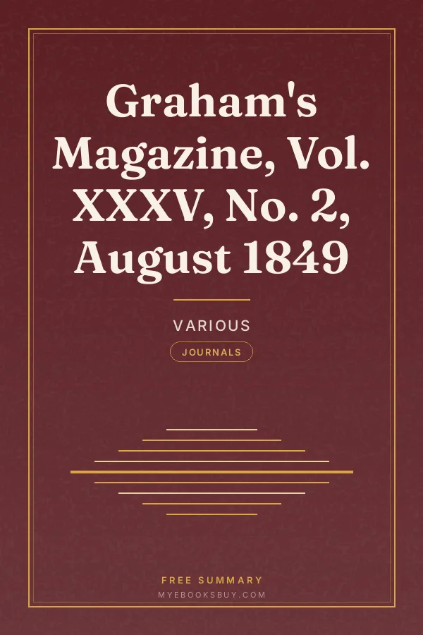 Cover of Graham's Magazine, Vol. XXXV, No. 2, August 1849