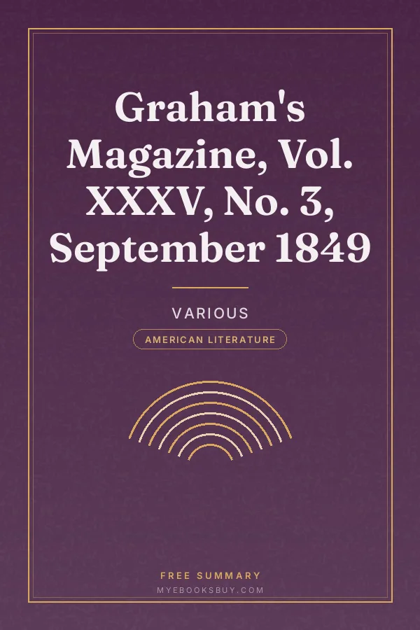 Cover of Graham's Magazine, Vol. XXXV, No. 3, September 1849