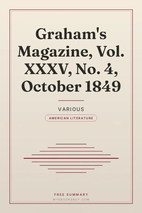Cover of Graham's Magazine, Vol. XXXV, No. 4, October 1849