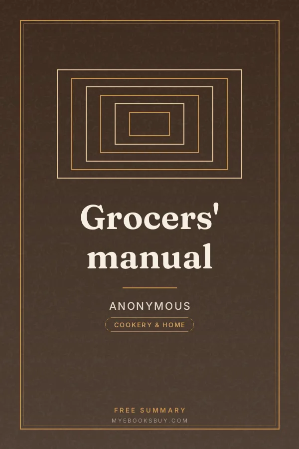 Cover of Grocers' manual