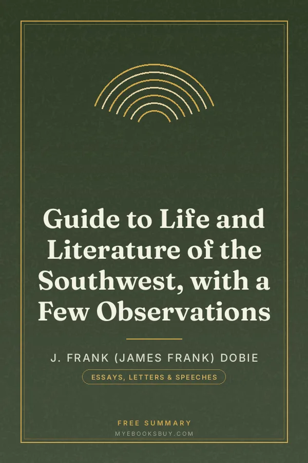Cover of Guide to Life and Literature of the Southwest, with a Few Observations