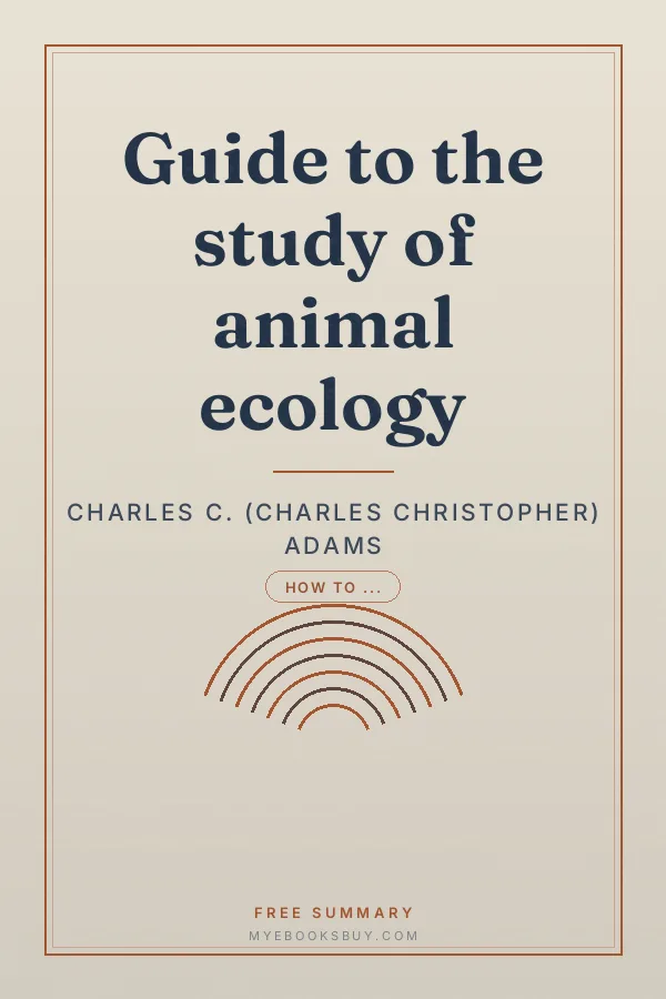 Cover of Guide to the study of animal ecology