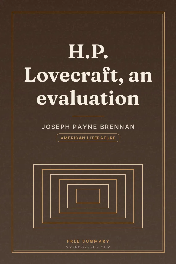 Cover of H.P. Lovecraft, an evaluation