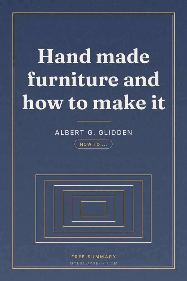 Cover of Hand made furniture and how to make it
