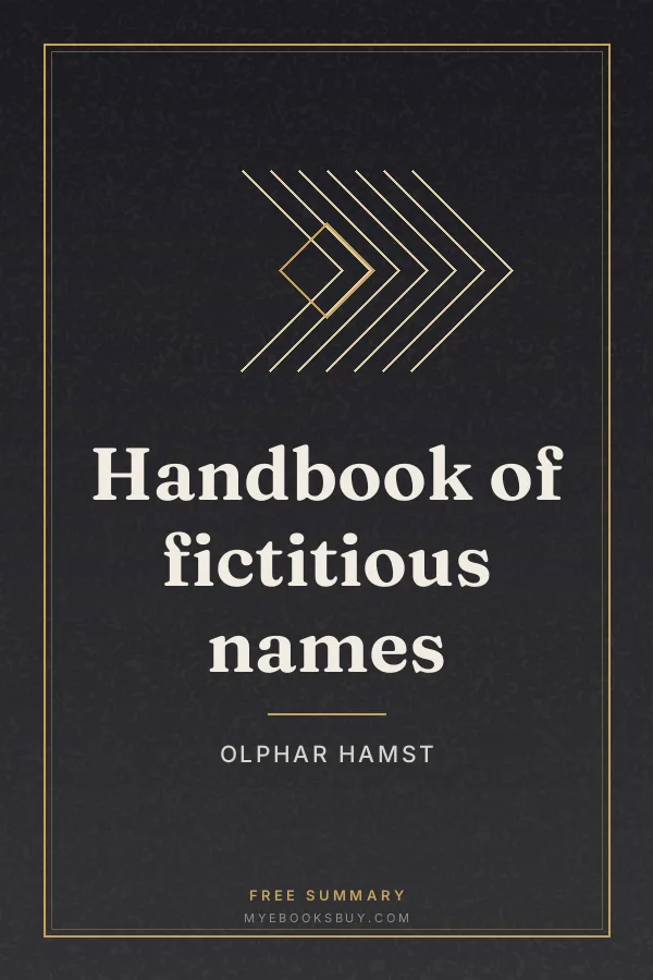 Cover of Handbook of fictitious names