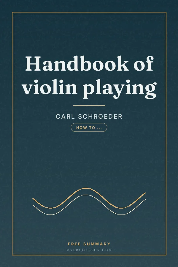 Cover of Handbook of violin playing