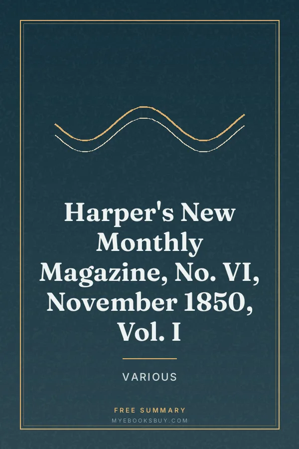 Cover of Harper's New Monthly Magazine, No. VI, November 1850, Vol. I