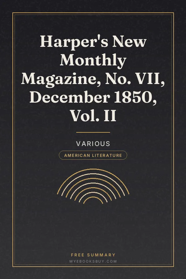 Cover of Harper's New Monthly Magazine, No. VII, December 1850, Vol. II