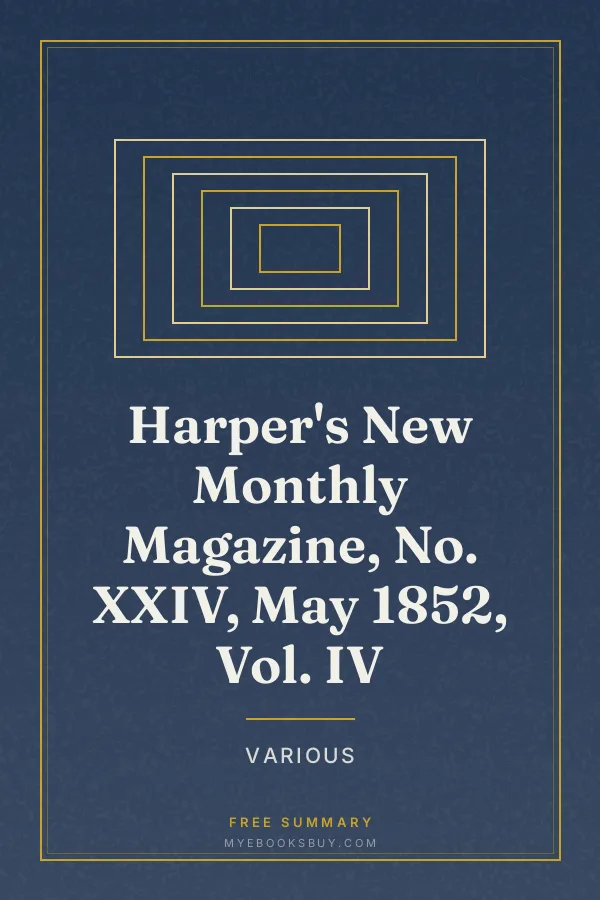 Cover of Harper's New Monthly Magazine, No. XXIV, May 1852, Vol. IV