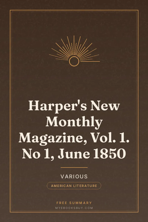 Cover of Harper's New Monthly Magazine, Vol. 1. No 1, June 1850