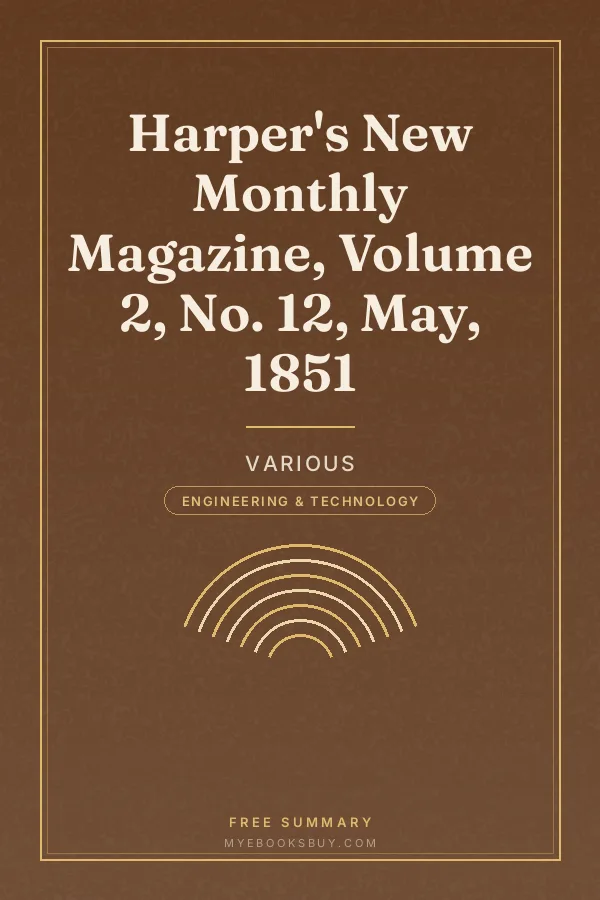 Cover of Harper's New Monthly Magazine, Volume 2, No. 12, May, 1851