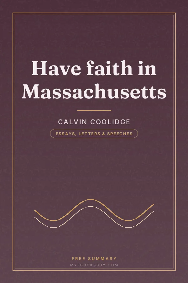 Cover of Have faith in Massachusetts