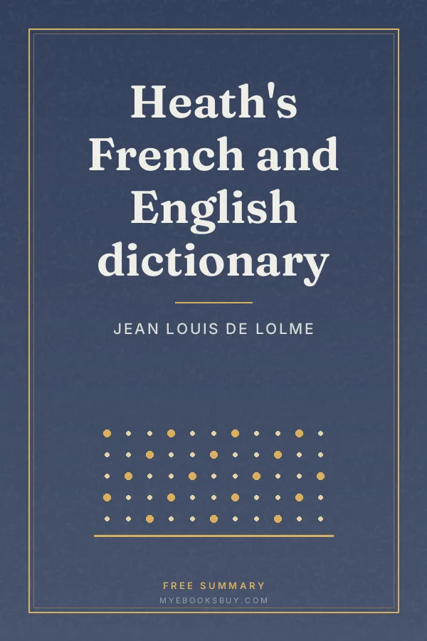 Cover of Heath's French and English dictionary