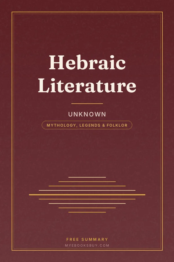 Cover of Hebraic Literature