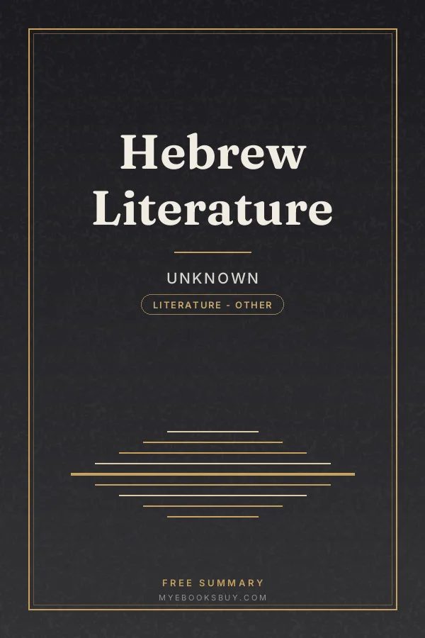 Cover of Hebrew Literature