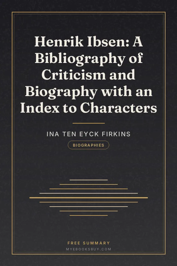 Cover of Henrik Ibsen: A Bibliography of Criticism and Biography with an Index to Characters